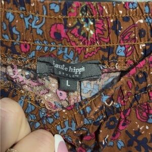 Haute Hippie Brown and Blue Track Pants